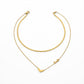 Layered Love Heart Gold Necklace jewellery product view 5