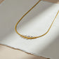 Celeste Diamond Curve Gold Necklace jewellery product view 3