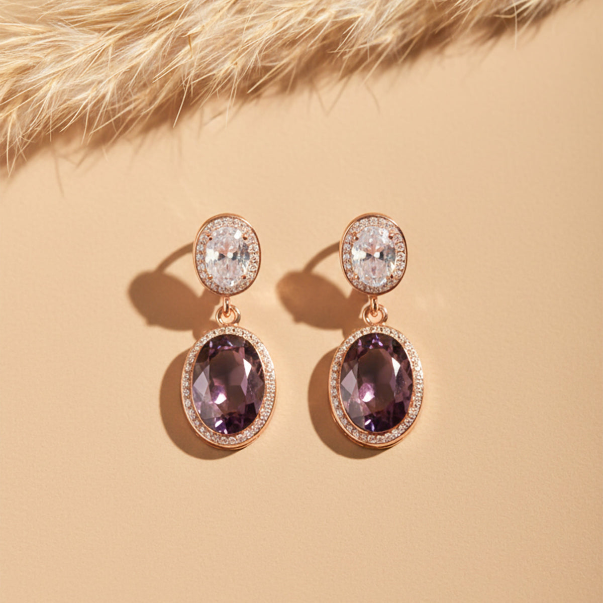 Prestige Double Stone Earrings jewellery product view 1