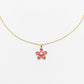 Pink Ruby Flower Pendant Necklace jewellery product view 4