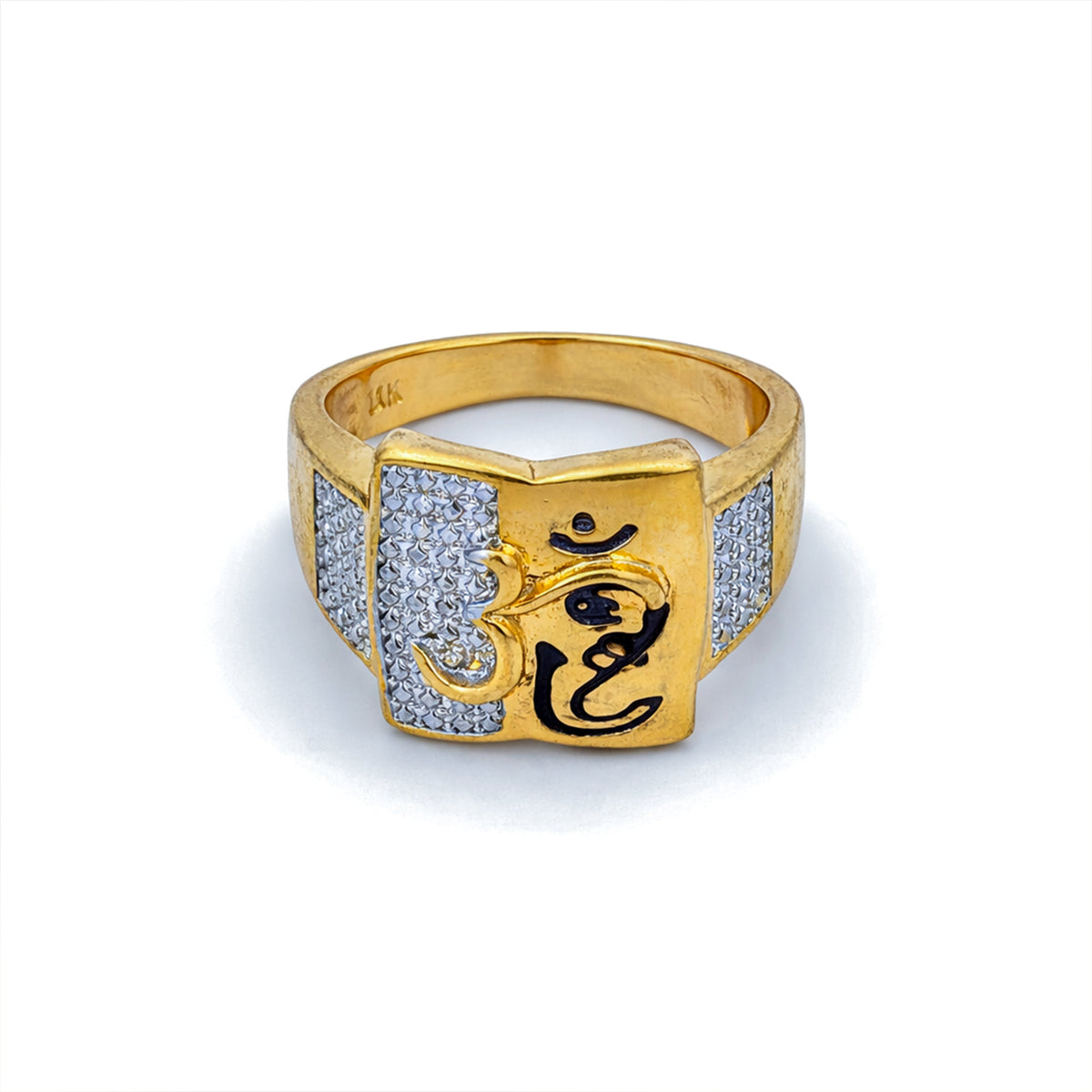 Om Power Gold Ring jewellery product view 5