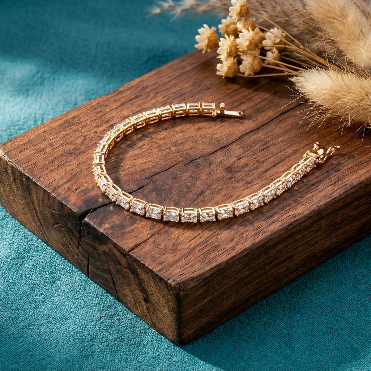 Baguette Diamond Tennis Bracelet jewellery product view 1