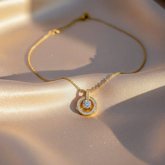 Eternal Halo Diamond Necklace jewellery product view 2
