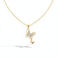 Royal Crystal Butterfly Drop Necklace jewellery product view 6