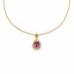 Purple Teardrop Gemstone Gold Pendant Necklace jewellery product view 4