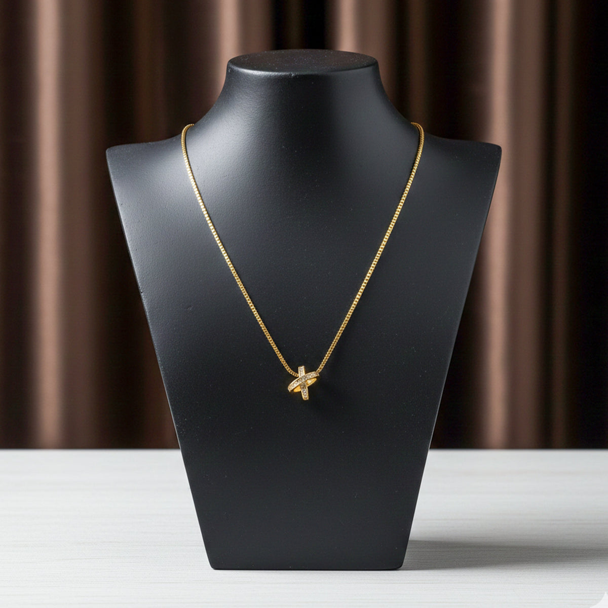 Infinity Cross Diamond Necklace jewellery product view 5