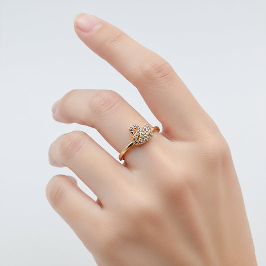 Swan Elegance Diamond Ring jewellery product view 2