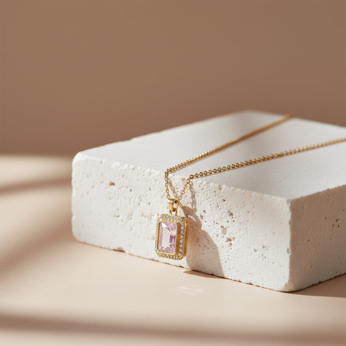 Blush Radiance Pendant Necklace jewellery product view 1