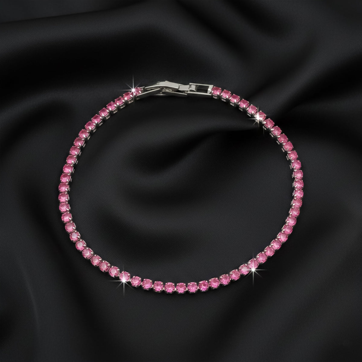 Ruby Radiance Luxe Tennis Bracelet jewellery product view 3