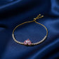Pink Heart Diamond Tennis Bracelet jewellery product view 1