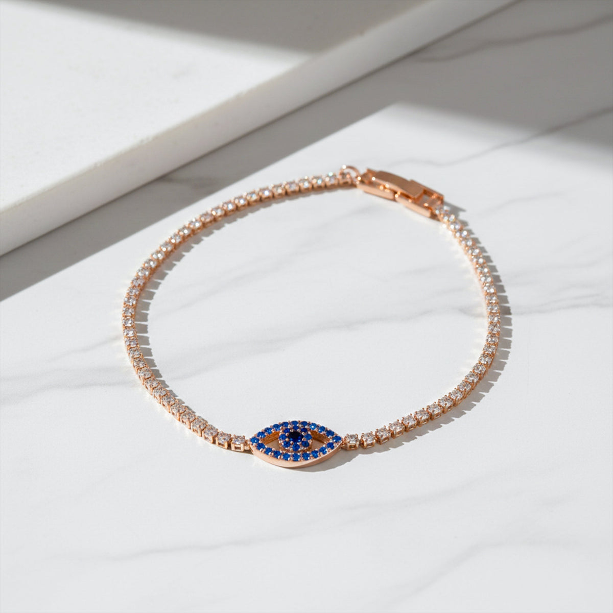 AuraShield Diamond Evil Eye Bracelet jewellery product view 3