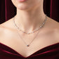 Luxpenny Dual Layer Silver Heart Necklace jewellery product view 2