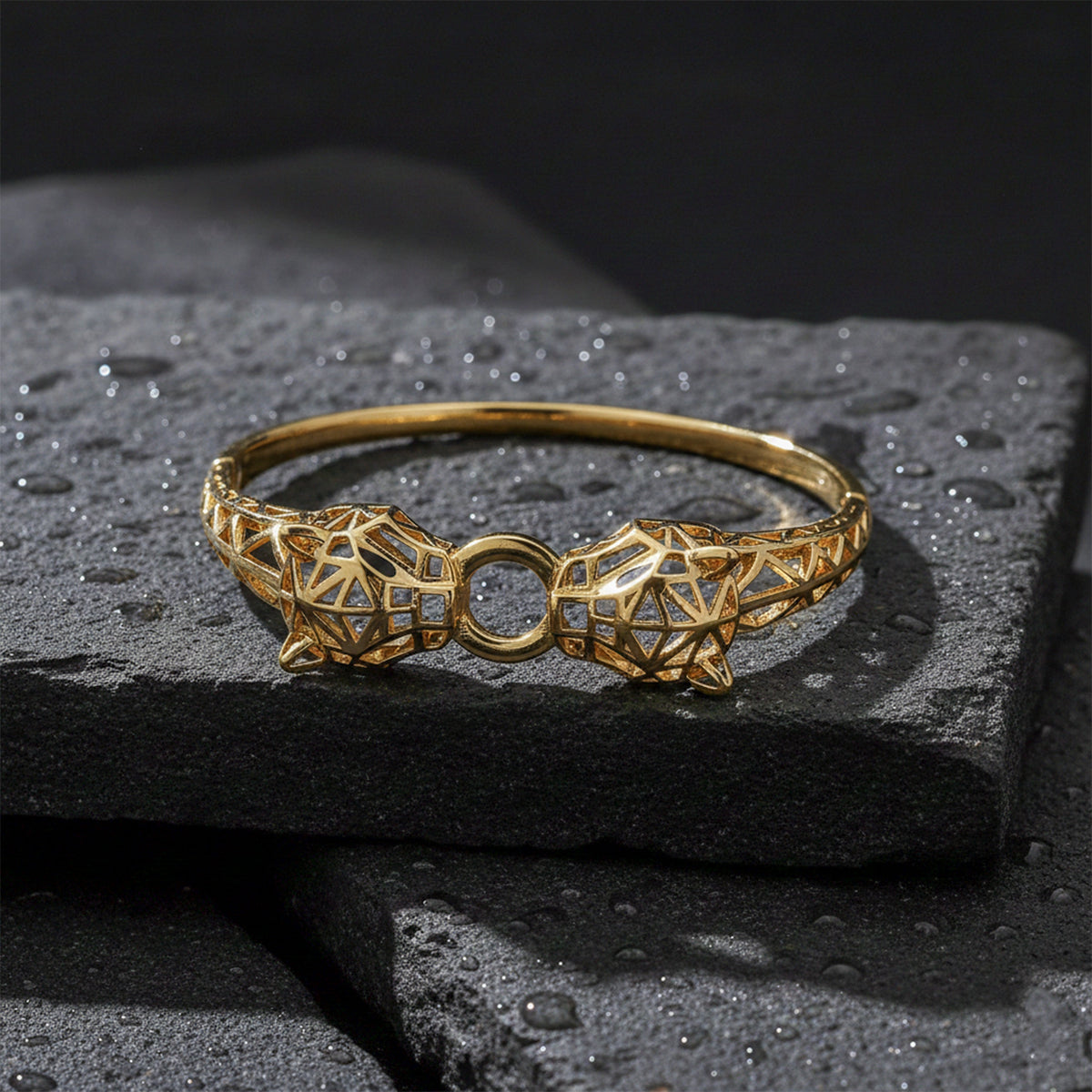 Imperial Grid Gold Kada jewellery product view 1