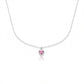 Pink Heart Crystal Pendant Necklace jewellery product view 3