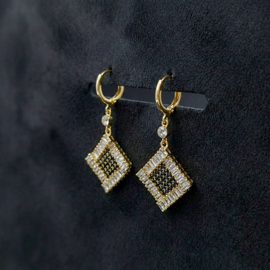 Crystal Square Luxe Earrings jewellery product view 1