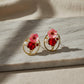Ruby Petal Charm Earrings jewellery product view 4