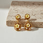 Antique Gold Flower Dangle Earrings jewellery product view 2
