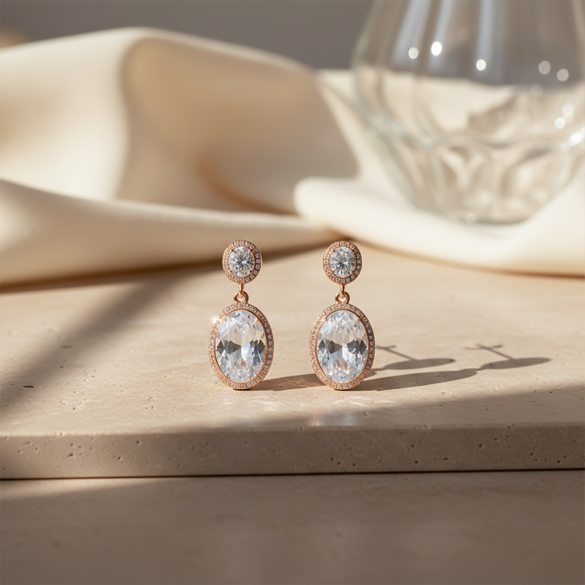 Amaya Crystal Bloom Earrings jewellery product view 3