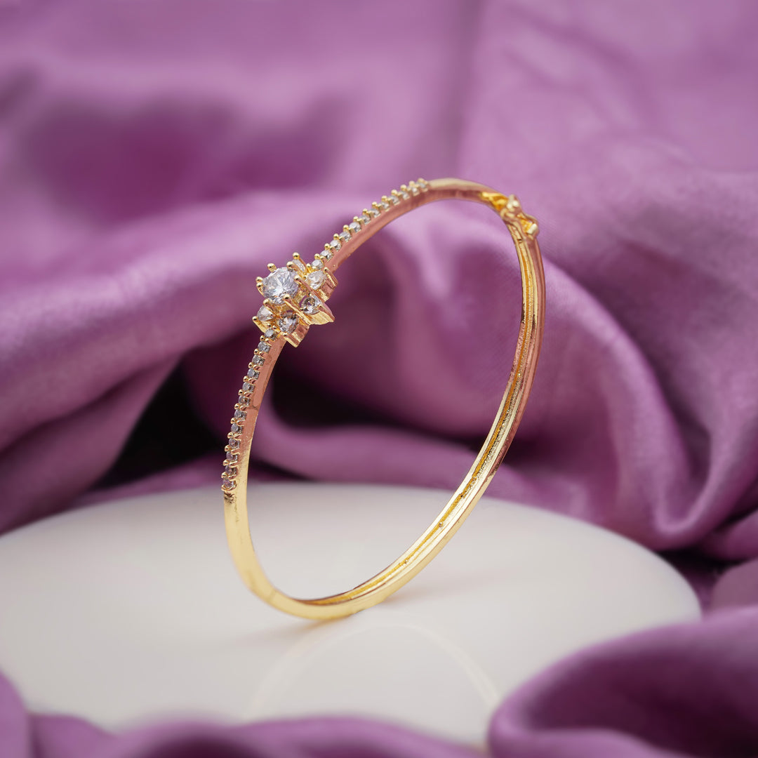 Elite Floral Spark Gold Kada jewellery product view 3