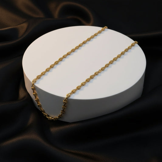 Thin Rope Design Gold Chain jewellery product view 2