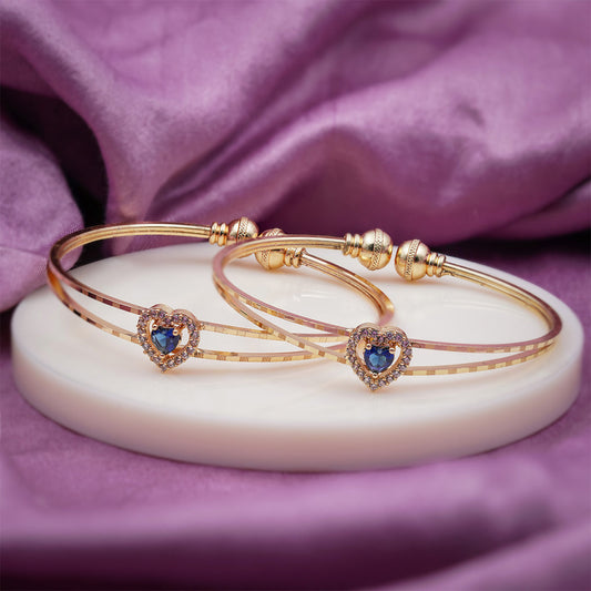 Clara Royal Heart Bangles jewellery product view 1
