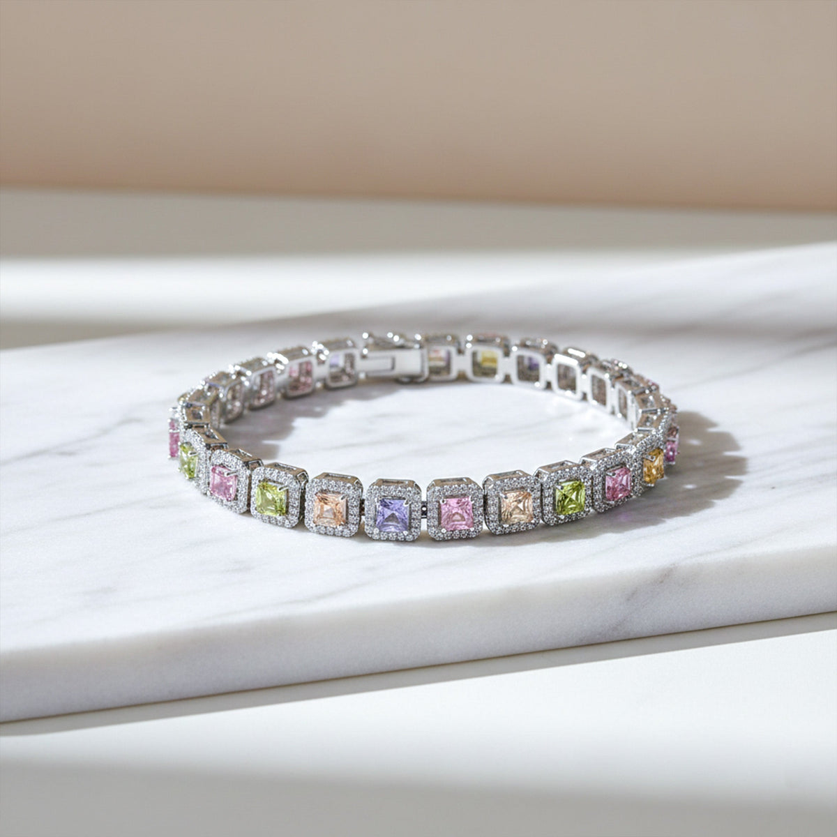 Pastel Gemstone Luxe Bracelet jewellery product view 4