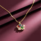 Multicolor Crystal Flower Pendant Necklace jewellery product view 3