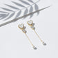 Ivory Luxe Heart Pearl Drop Earrings jewellery product view 6