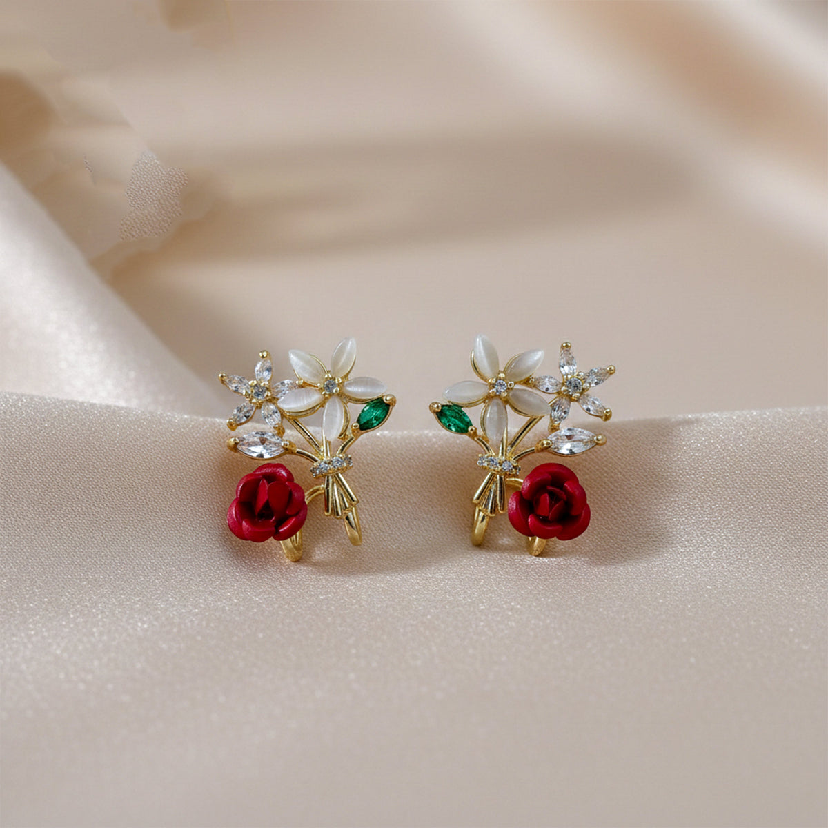 Roselle Luxe Bloom Earrings jewellery product view 2