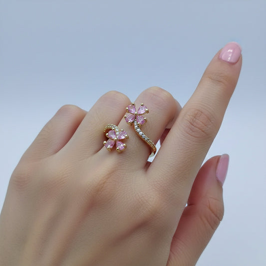 Rose Bloom Pink Adjustable Luxury Ring jewellery product view 1