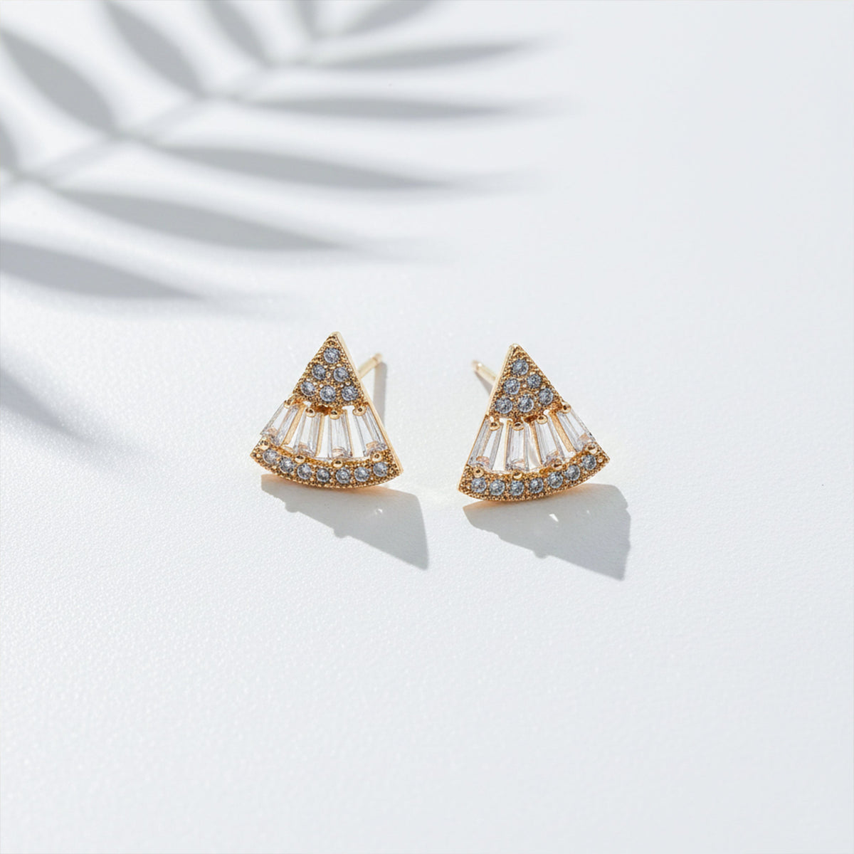 Opulence Arc Crystal Stud Earrings jewellery product view 8