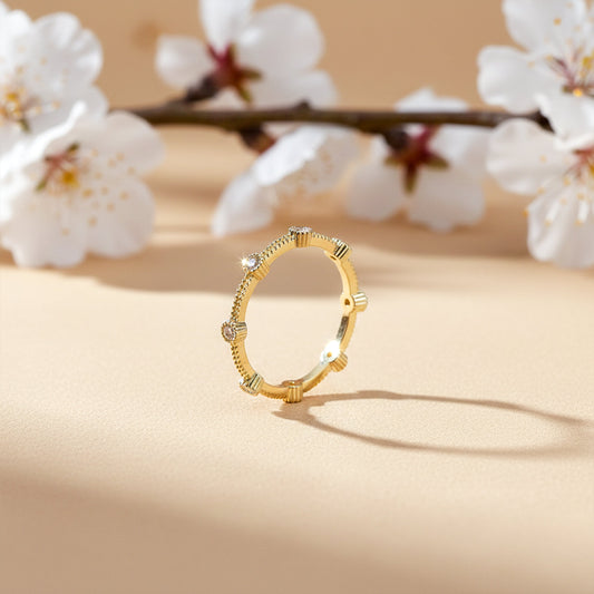 Royal Bloom Zircon Ring jewellery product view 2