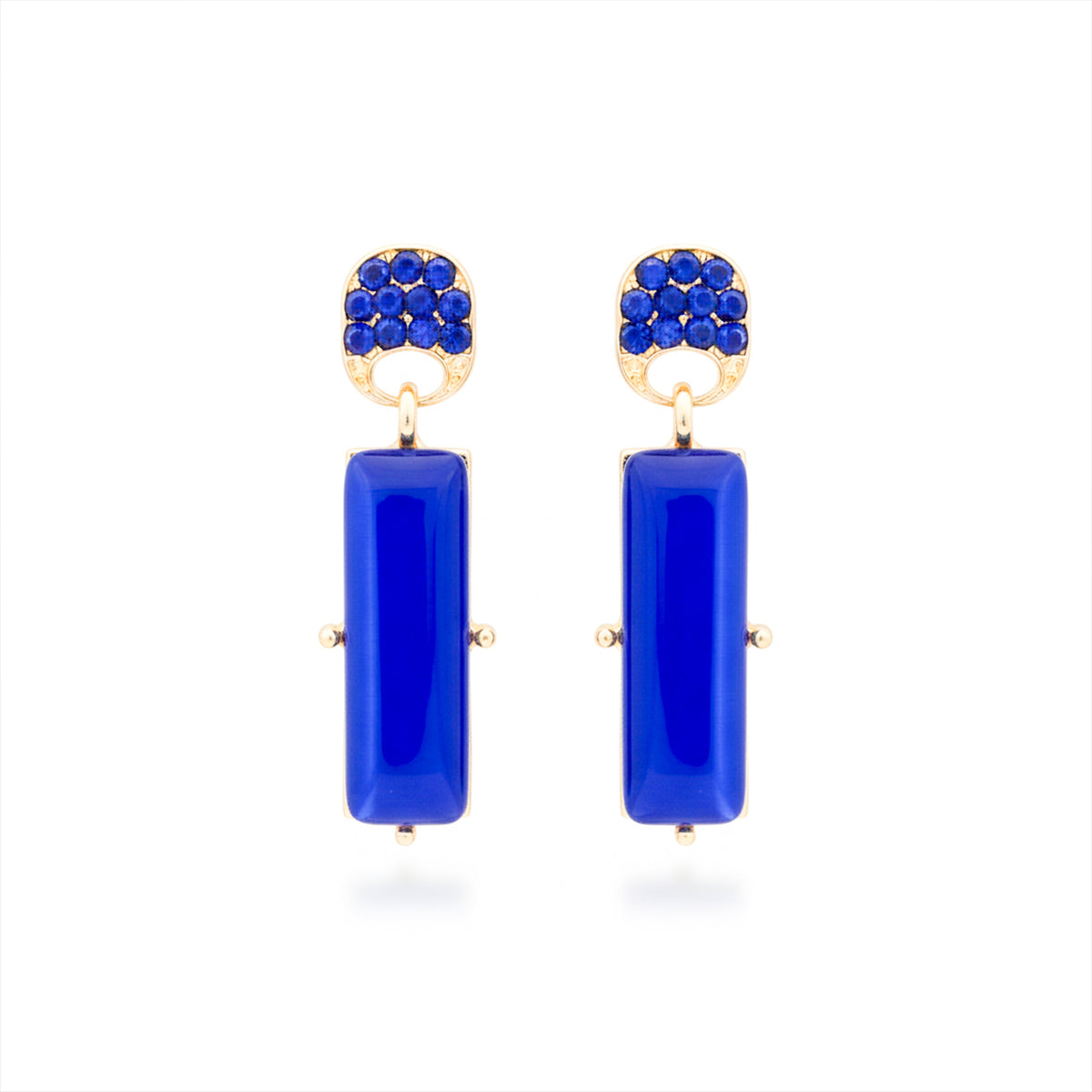 Royal Blue Opulence Earrings jewellery product view 4