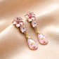Blush Bloom Crystal Drop Earrings jewellery product view 2