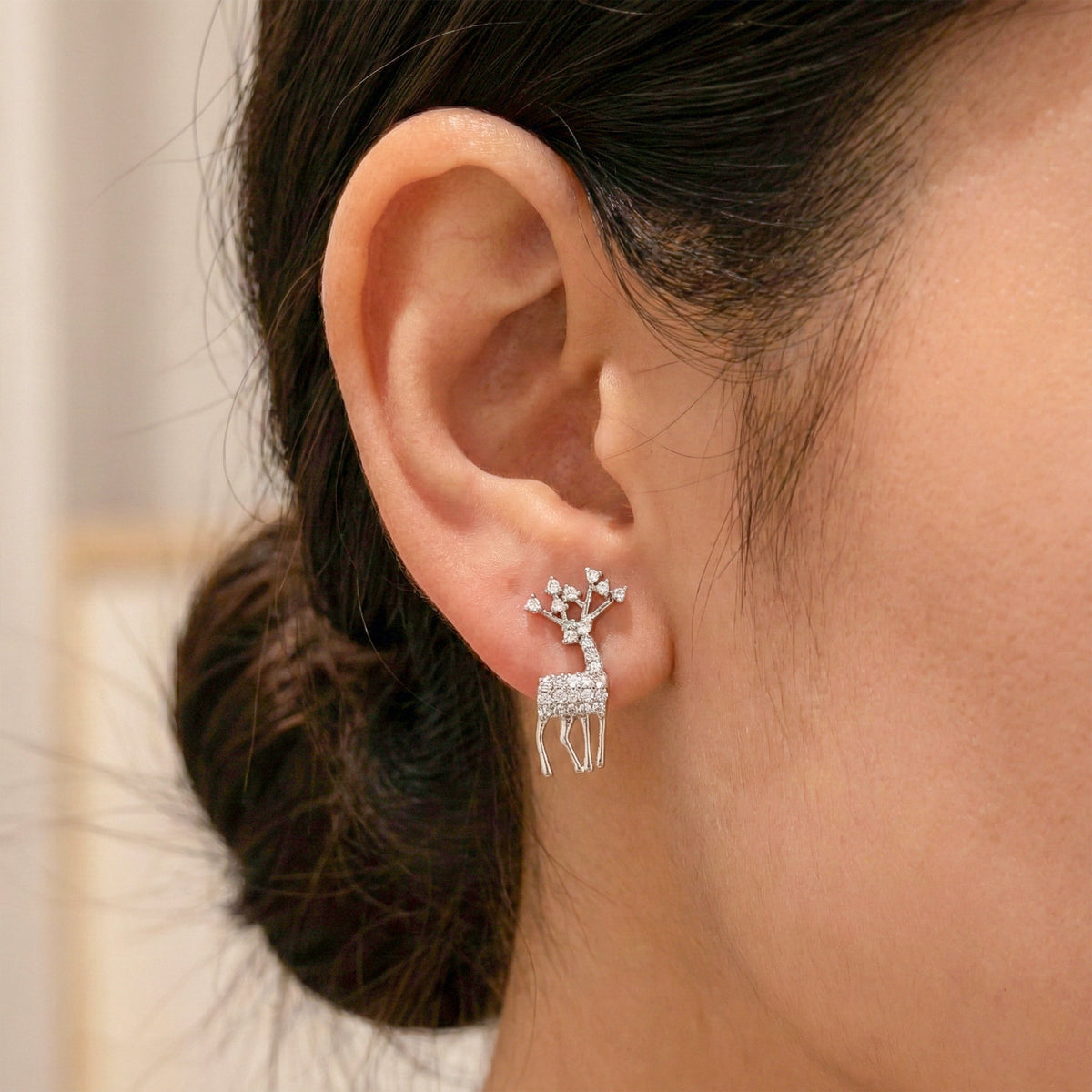 Deer Elegance Earrings jewellery product view 3
