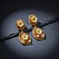 Antique Gold Flower Dangle Earrings jewellery product view 1
