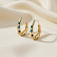 LuxeNova Colorstone Hoop Earrings jewellery product view 4