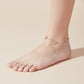 Rose Gold Sunburst Charm Anklet jewellery product view 3
