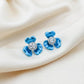 Elite Blue Crystal Bloom Earrings jewellery product view 1