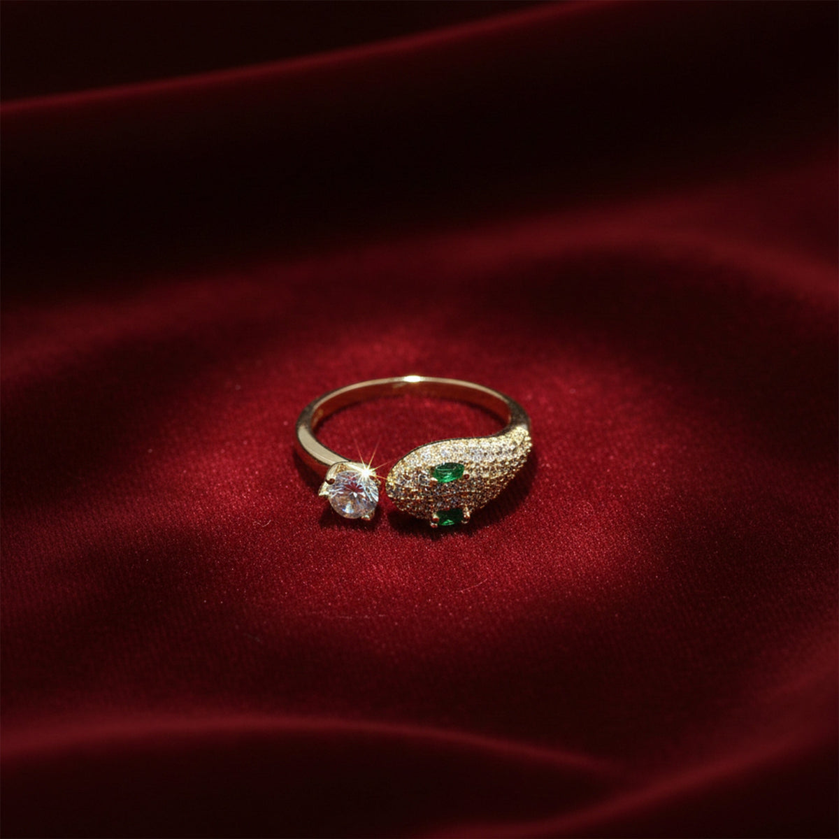 Venom Luxe Diamond Snake Ring jewellery product view 3
