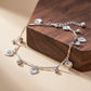Delicate Silver Heart Charm Anklet jewellery product view 1