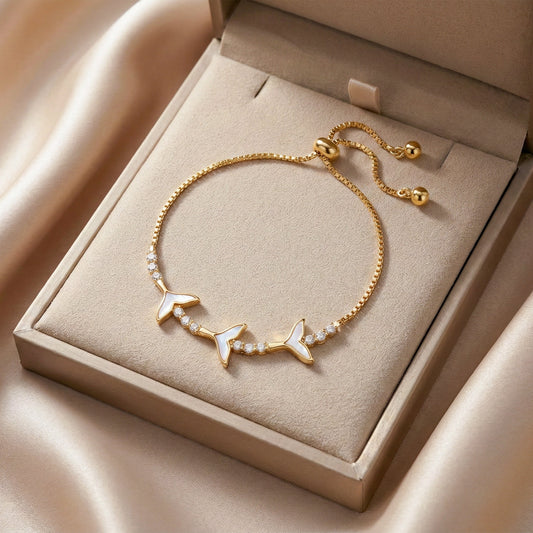 Aurora Wings Gold Bracelet jewellery product view 1