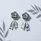 Camellia Flower Pearl Dangle Earrings jewellery product view 5