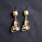 Golden Leaf Designer Earrings jewellery product view 3