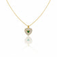 Celestia Green Crystal Heart Necklace jewellery product view 3