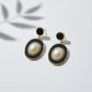 Royal Noir Pearl Halo Drop Earrings jewellery product view 7