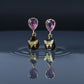Butterfly Gemstone Drop Earrings jewellery product view 2