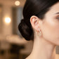 Elite Halo Zircon Hoop Earrings jewellery product view 6