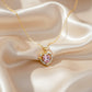 Pink Heart Gemstone Pendant Necklace jewellery product view 1