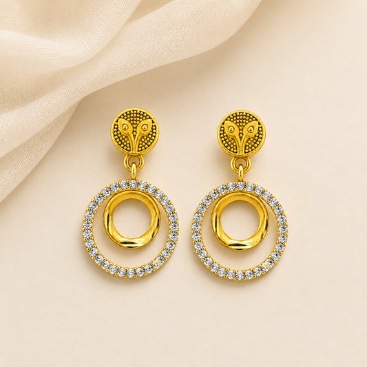 Zari Circles Earrings jewellery product view 1